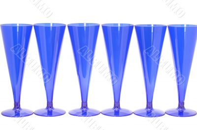 Blue goblet close up