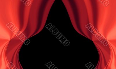 Celebratory red curtain