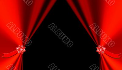 Celebratory red curtain