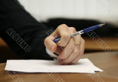 Hand of the businessman