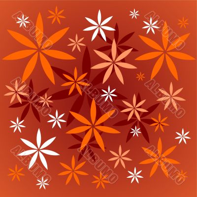 red floral background
