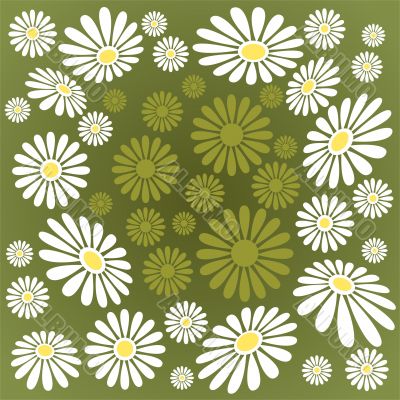 green floral background
