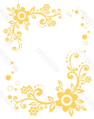 yellow floral border