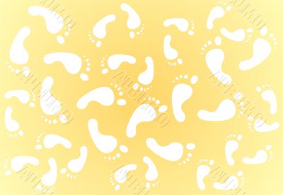 footprints at sand