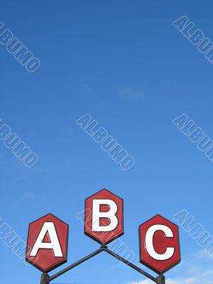 a b c sign