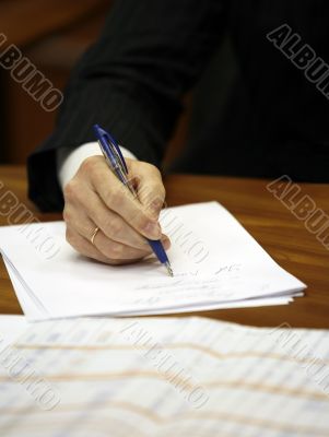 Hand of the businessman