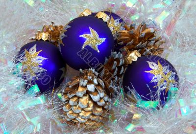 Christmas balls and cones