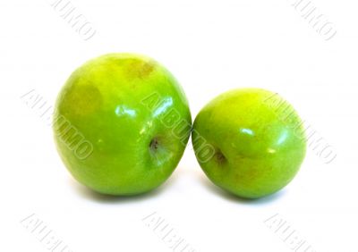 Two green apples