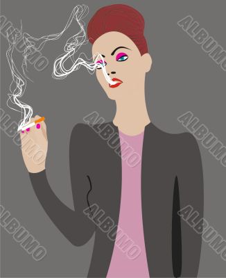 girl with a cigarette