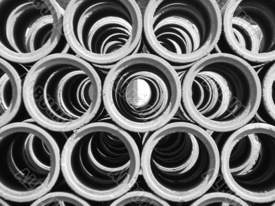 Cement Pipes STacked