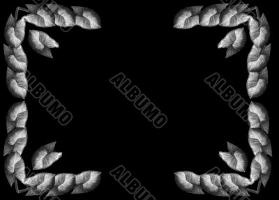 Framework from leaves Syngonium (Black)