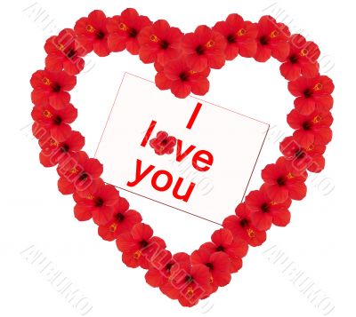 Flower heart ` I love you `