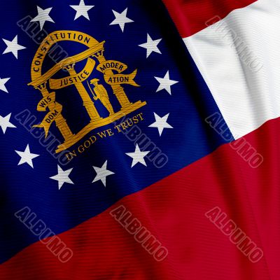 Georgia Flag Closeup