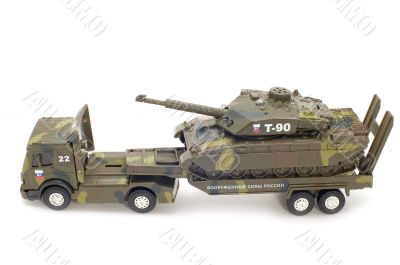 military tractor wit tank