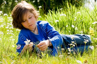 Boy and the flower