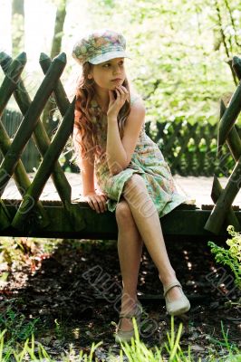 Young girl in fashionstyle