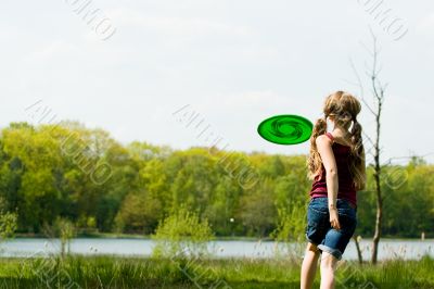 Running at the frisbee
