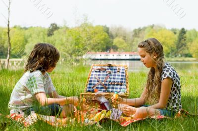 Enjoying our picnic