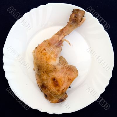 chicken on a white plate