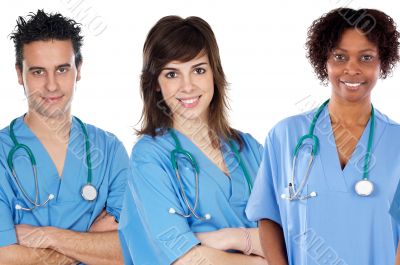 Team of young doctors