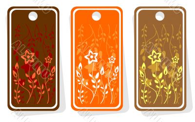 price tags with plants
