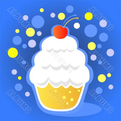 cupcake with cherry