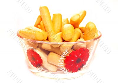 glass with  sweets cookies