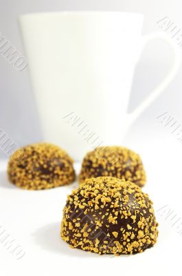 Chocolate sweets whith nuts