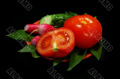 Fresh vegetables on a plate