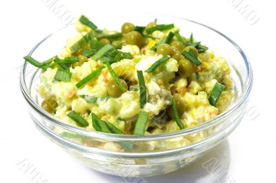 Salad from vegetables isolated