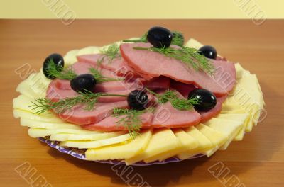 Ham and cheese cut