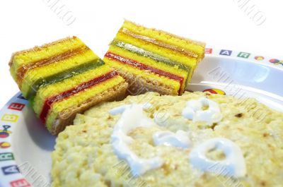 Baked pudding and cakes