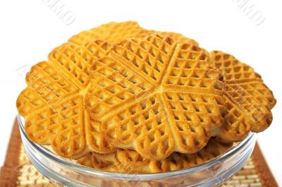 Cookies in the transparent plate