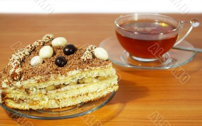 Cake and black tea