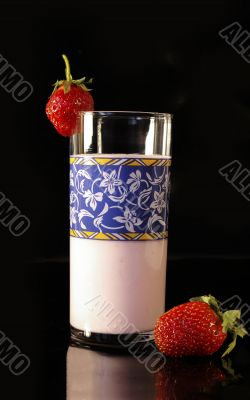 Yoghurt and strawberry
