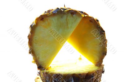 Pineapple  cut on a part