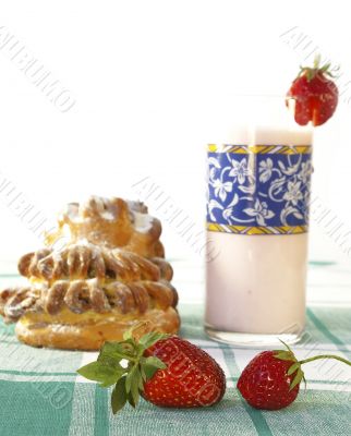 Strawberry and roll