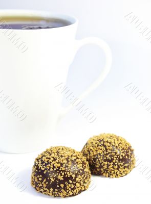 Chocolate sweets whith nuts