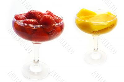 Strawberry and a mango