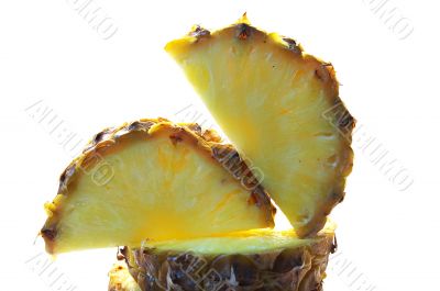 Pineapple cut on a part isolated
