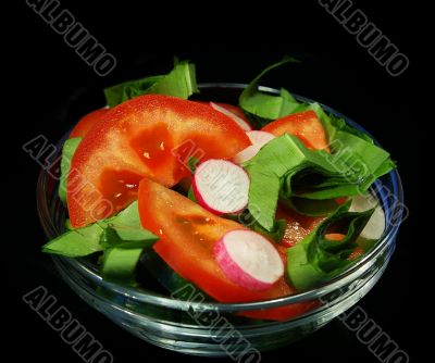 Vegetarian salad isolated