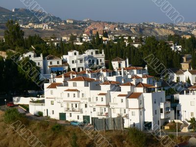 white spanish houses