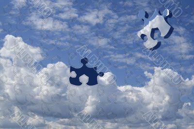 Blue sky puzzle