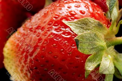 ripe strawberry macro