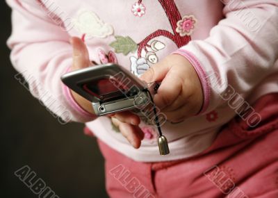 Child with the phone