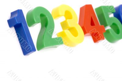 plastic number close up