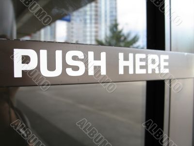 push here sign