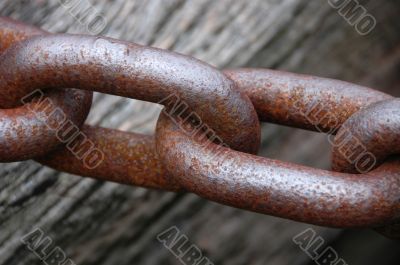 closeup of a metal chain