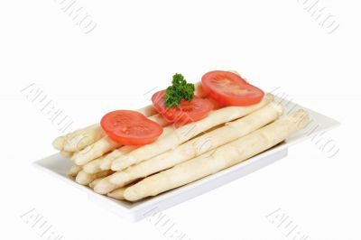 Asparagus on a plate