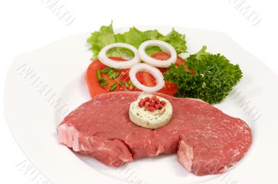 Steak with herbed butter